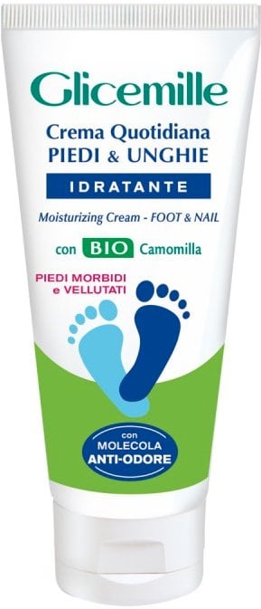 Pėdų ir nagų kremas su BIO ramunėlėmis Glicemille, 100 ml