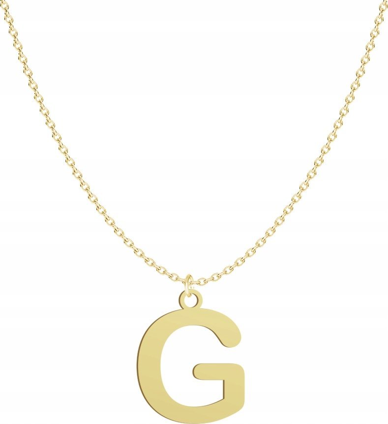 Radziszewska Jewellery Pozłacany naszyjnik litera G - DEDYKACJA GRATIS