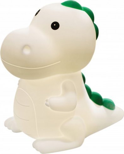 КиКо Dziecięca silikonowa lampka RGB LED nocna (dinozaur) z USB