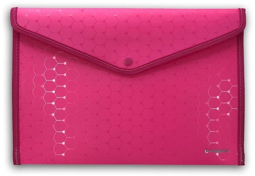 Koperta na zatrzask A4 LUX różowa