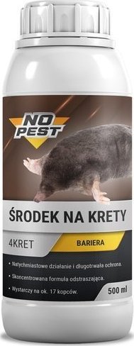 NO PEST Preparat na Krety 500ml Bariera Płyn Środek na Krety Nornice Ryjówki Gryzonie