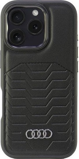 Audi Audi Synthetic Leather MagSafe iPhone 16 Pro 6.3" czarny/black hardcase AU-TPUPCMIP16P-GT/D3-BK