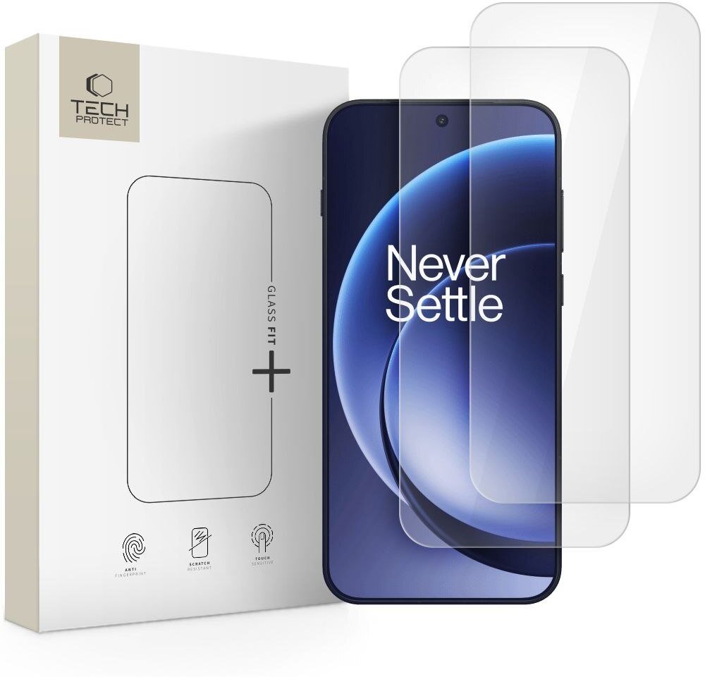 SZKŁO HARTOWANE TECH-PROTECT GLASS FIT+ 2-PACK ONEPLUS 15 CLEAR