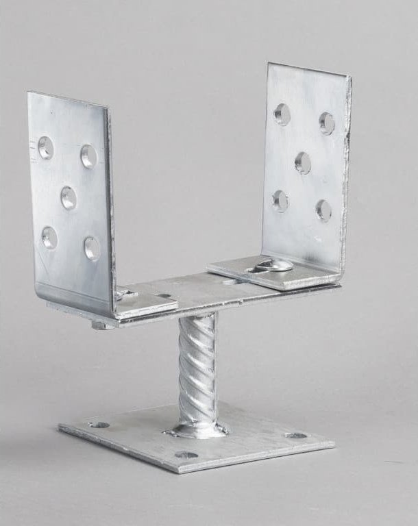 Wspornik słupa do przykręcania regulowany 0-160x200x4 mm D-TSR /1szt./