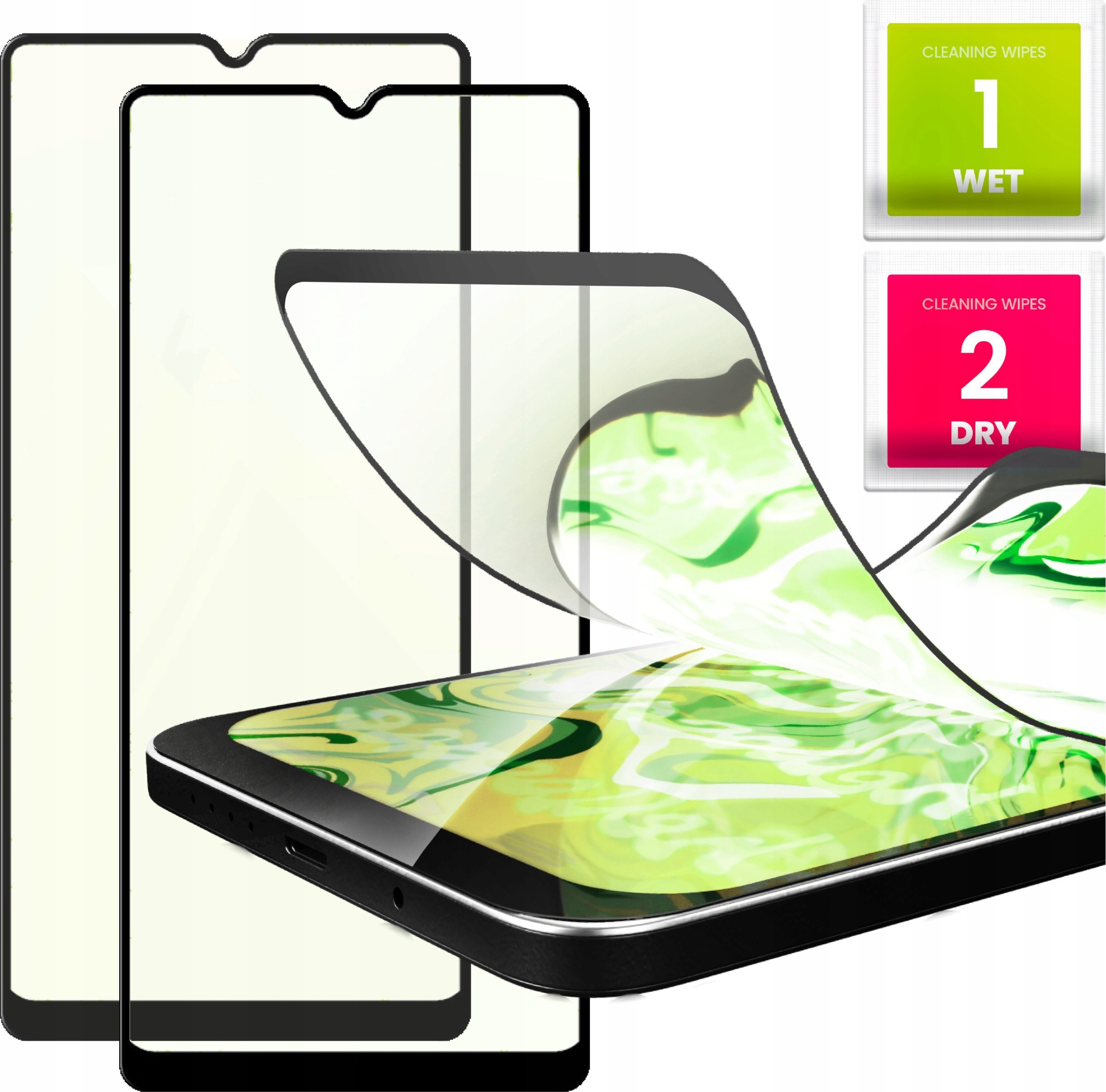 Hello Case 2x Szkło Hybrydowe do Samsung Galaxy A10 (9H, 5D, ochronne, na cały ekran)