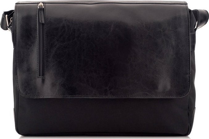 Belveder Torba do Pracy Męska Elegancka Czarna BV17