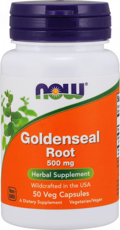 NOW Foods NOW FOODS Goldenseal root 500mg, 50vcaps. - Gorzknik Kanadyjski