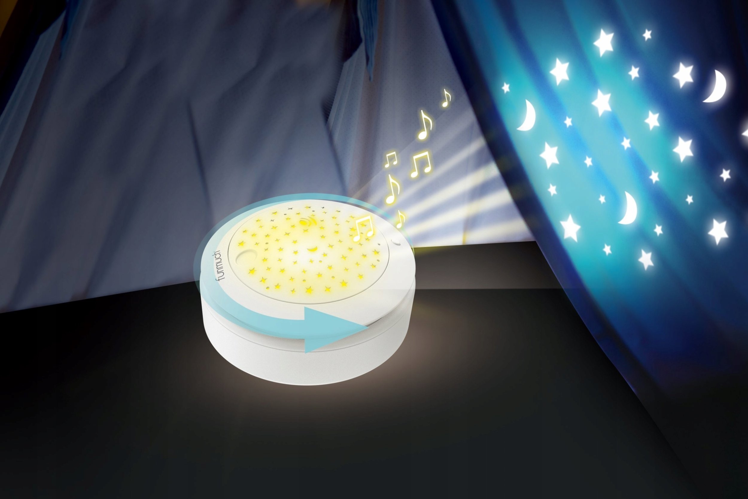 Bounn Lampka nocna dla dzieci projektor z dźwiękami w kształcie żyrafy