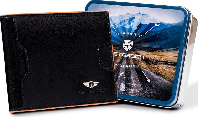 Peterson Mały portfel męski bez zapięcia Peterson