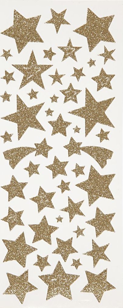 Creativ Company Naklejki brokatowe Złote Gwiazdki