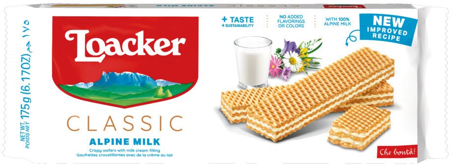Wafelki mleczne Waffer Milk 175g - Loacker