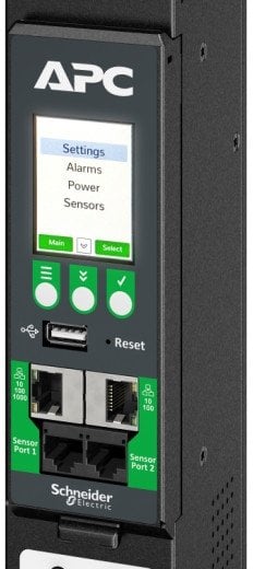 APC NetShelter Rack PDU Advanced - Stromverteilungseinheit (Rack - einbaufahig) - gemessen - AC 400/415 V - 17.3 kW - 17300 VA - 3 Phasen - Ethernet 1