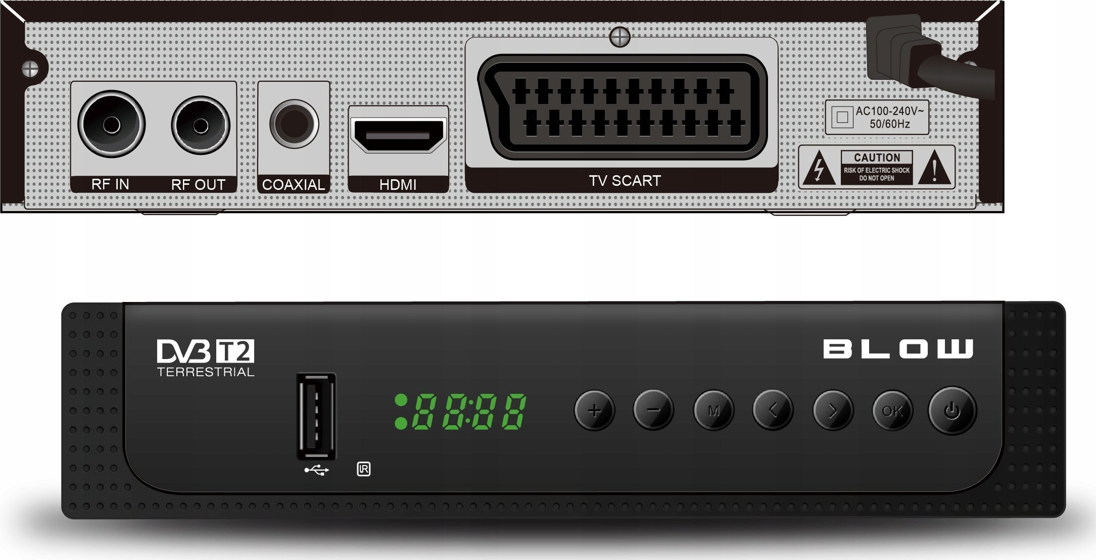 Tuner TV Blow Dekoder tuner DVB-T2 8000FHD Premium