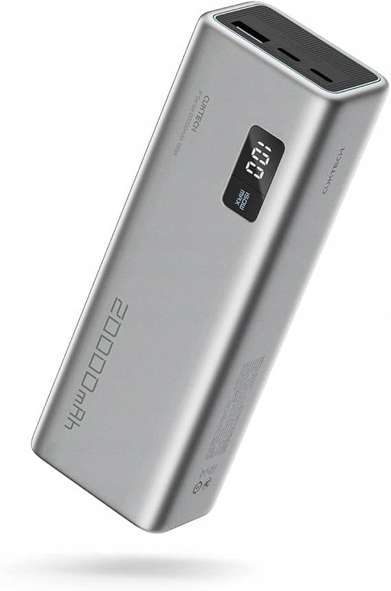 Powerbank Cuktech CUKP200XGLGR 100W 20000mAh 2 x USB-C 1 x USB-A - szary