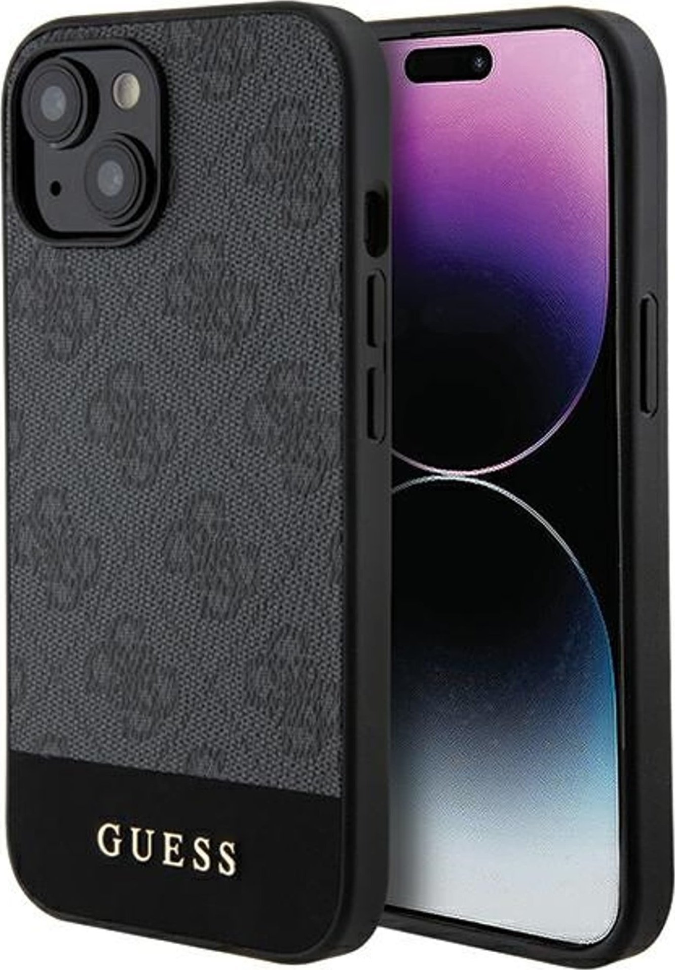 Guess Guess GUHCP15SG4GLGR iPhone 15 / 14 / 13 6.1" szary/grey hardcase 4G Stripe Collection