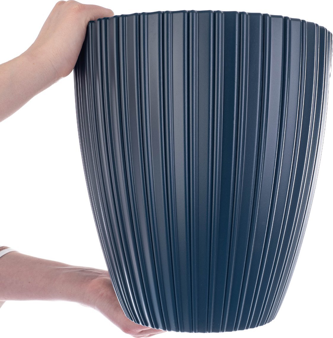 Kadax KADAX Doniczka Donica Na Kwiaty 40cm Osłonka Wkład Kwietnik Plastikowa Niebieska