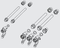 Ariston Zestaw przyłączeniowy rurki z zaworami (3318435)