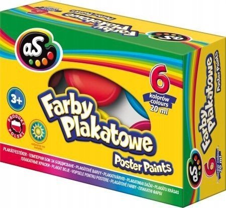 Astra Farby plakatowe wodne 6 kolorów 20 ml
