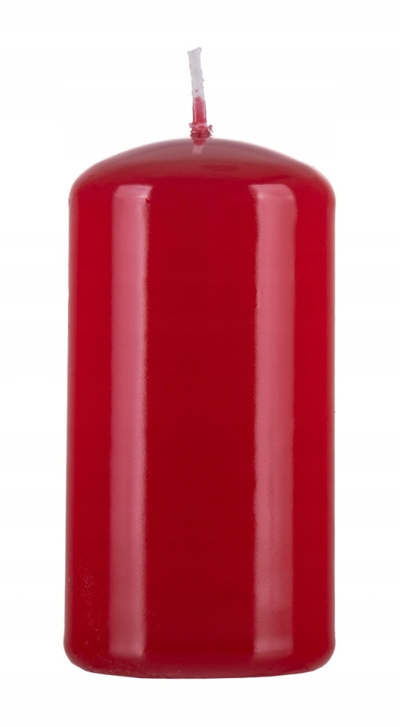 Donau Home Świeca słupek Standard Gloss, 50x100mm, czerwony