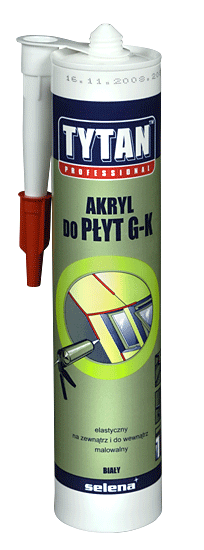 Tytan Silikon akryl do płyt g-k biały 310ml (3060309)