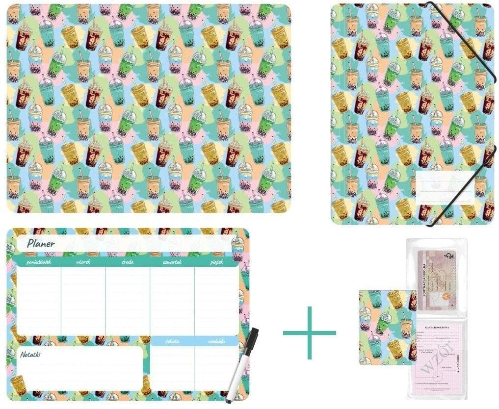 Biurfol Zestaw szkolny z nadrukiem Bubble Tea