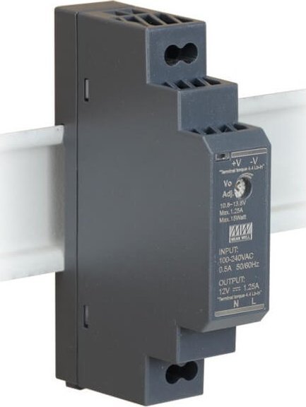 Mean Well Zasilacz 12V na szynę DIN TH35 15W Mean Well HDR