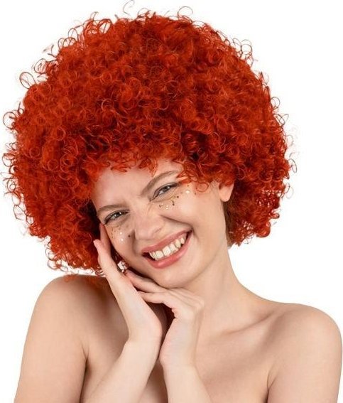 Peruka Afro ruda