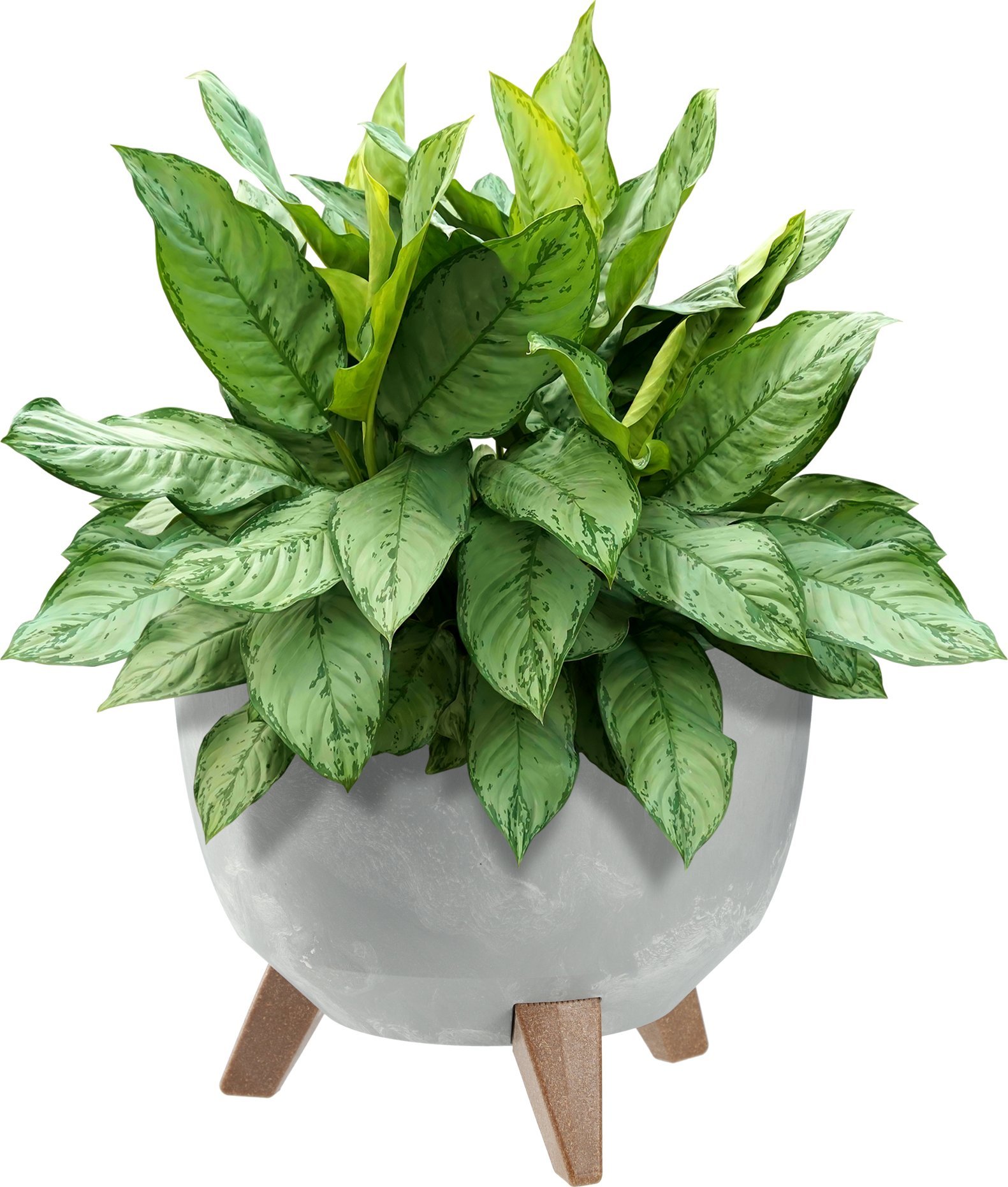 KADAX Doniczka Donica Na Kwiaty 29cm Osłonka + Wkład Nóżki Korek Kwietnik szary