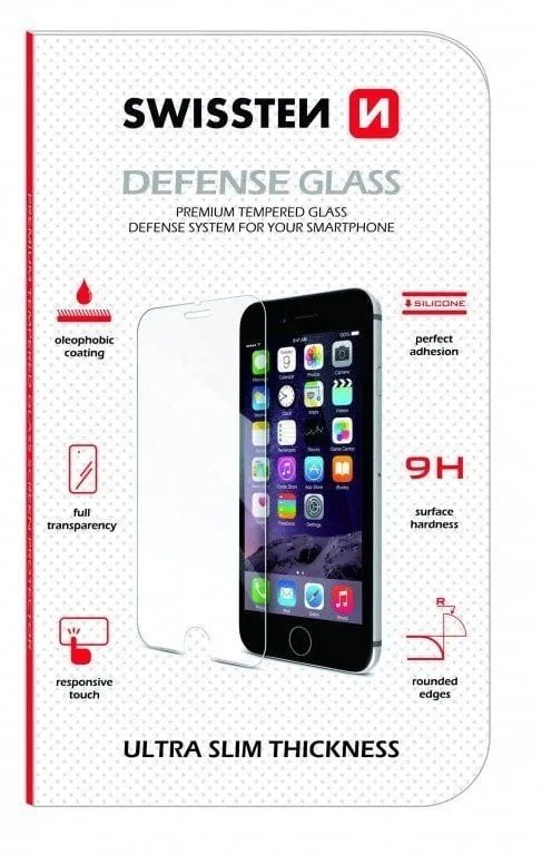 Hartowane szk�o ochronne Swissten, pro Apple iPhone X/XS, czarna, Defense glass