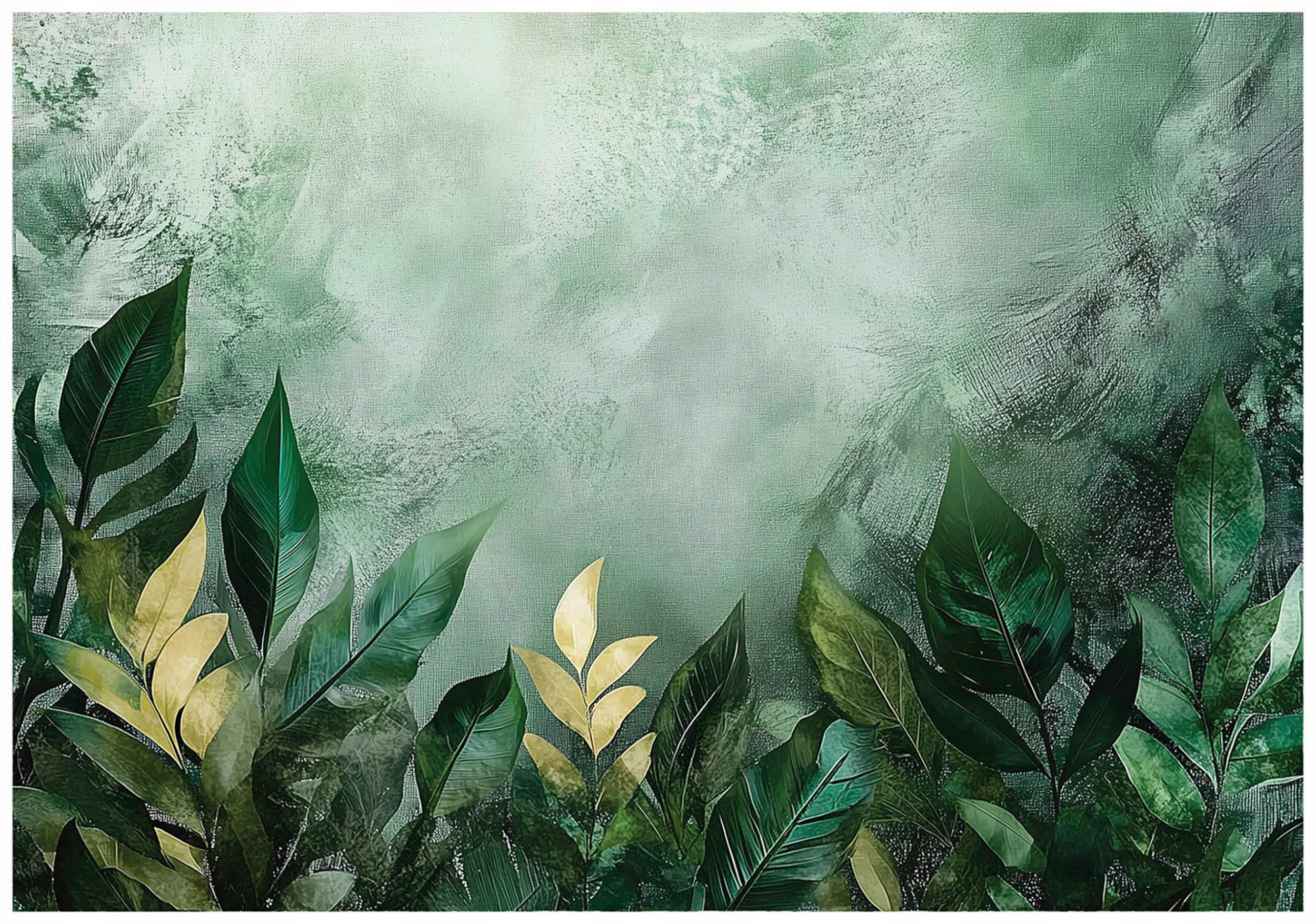 FOTOTAPETA LIŚCIE ZIELONE NATURA SYPIALNIA SALON TAPETA FLIZELINA 300x210