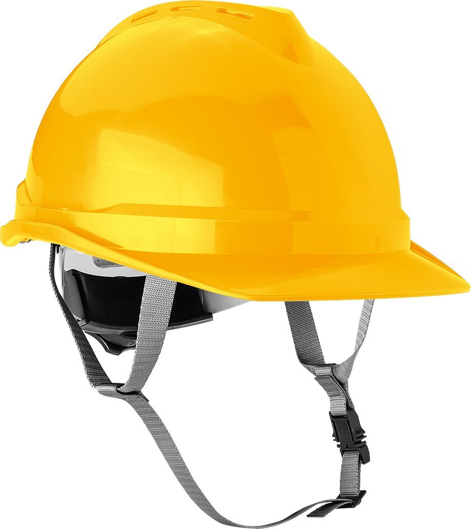 Neo Hełm przemysłowy z paskiem podbródkowym, żółty