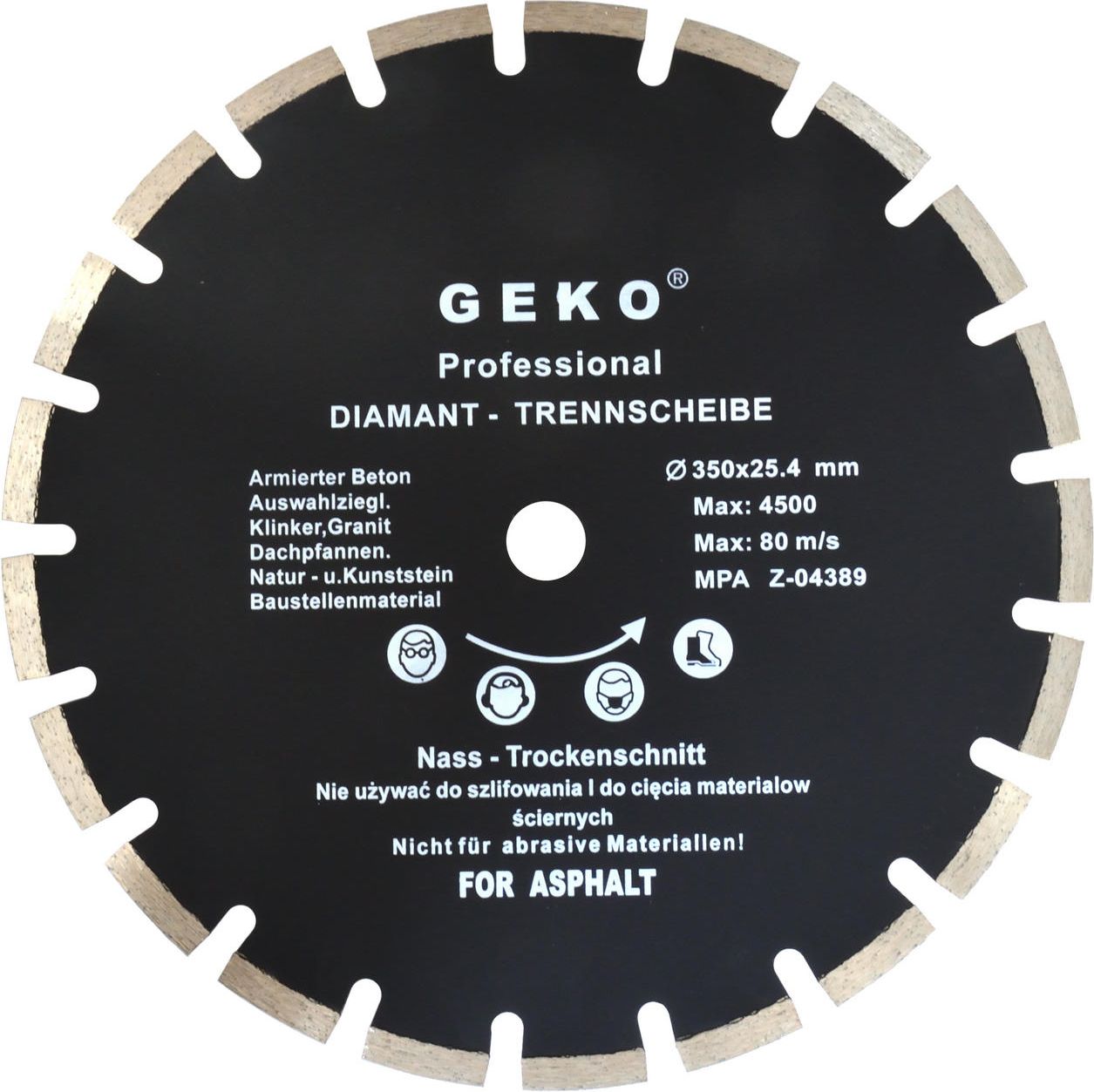 Geko tarcza diamentowa 350x25,4mm asfalt (G00279)