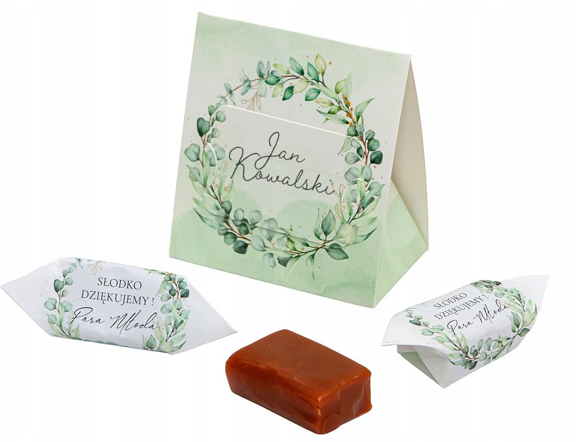 Winiety - Pudełko z krówkami na ślub, wesele kpl. 10 szt. wz 2