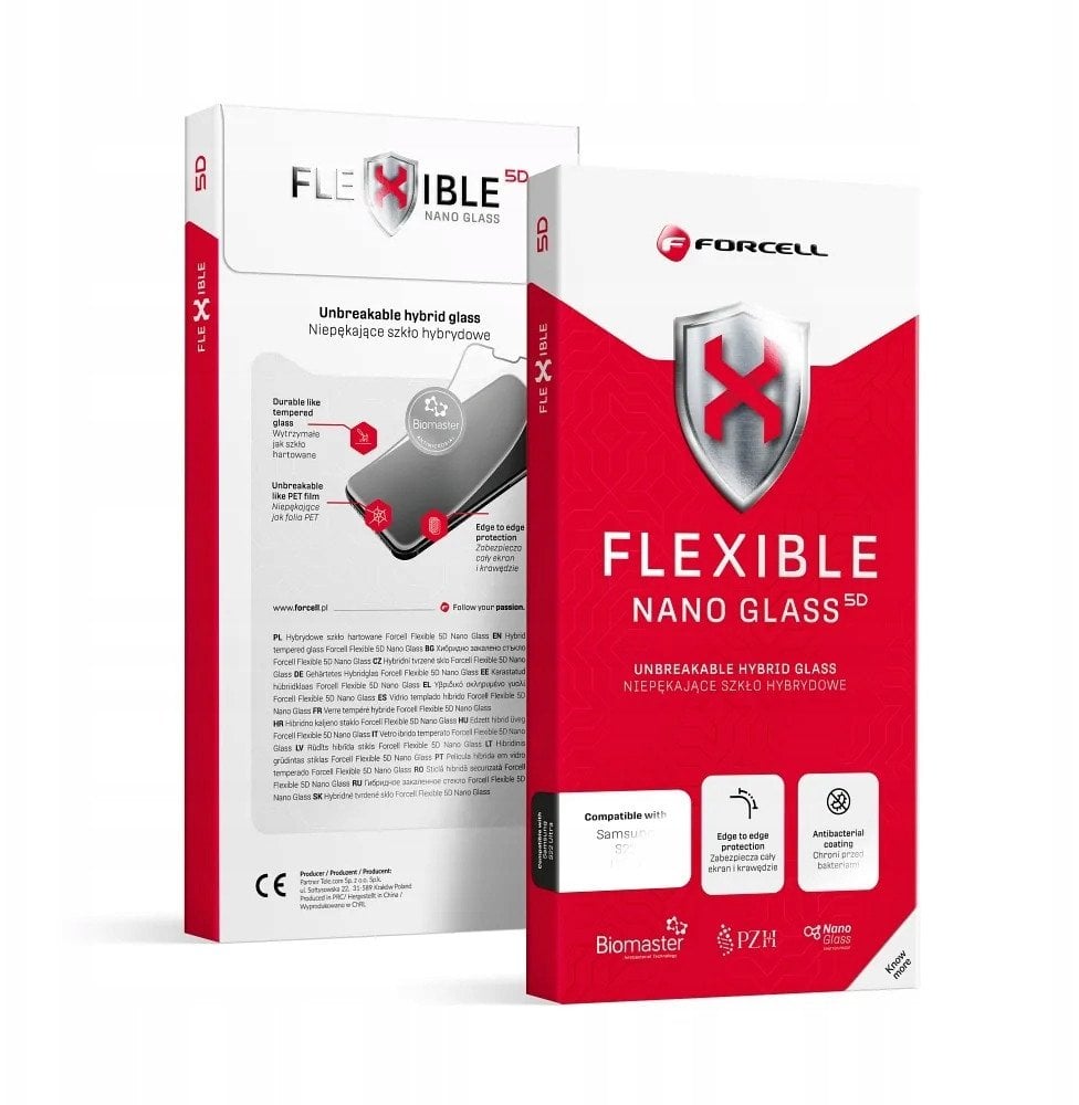 Szkło hybrydowe iPhone 16 PLUS Forcell Flexible 5D czarne