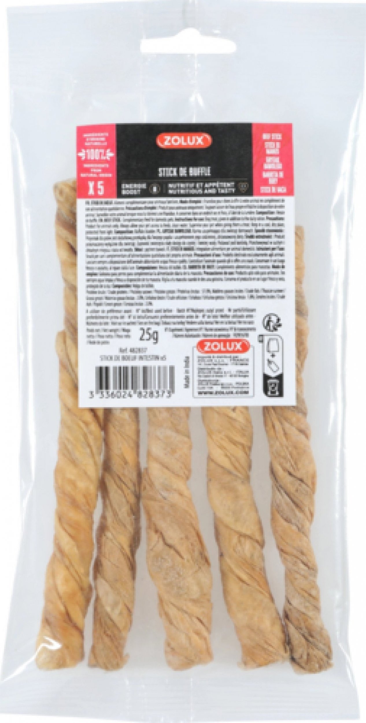 Zolux Pałeczki z jelit bawolich 5x25g