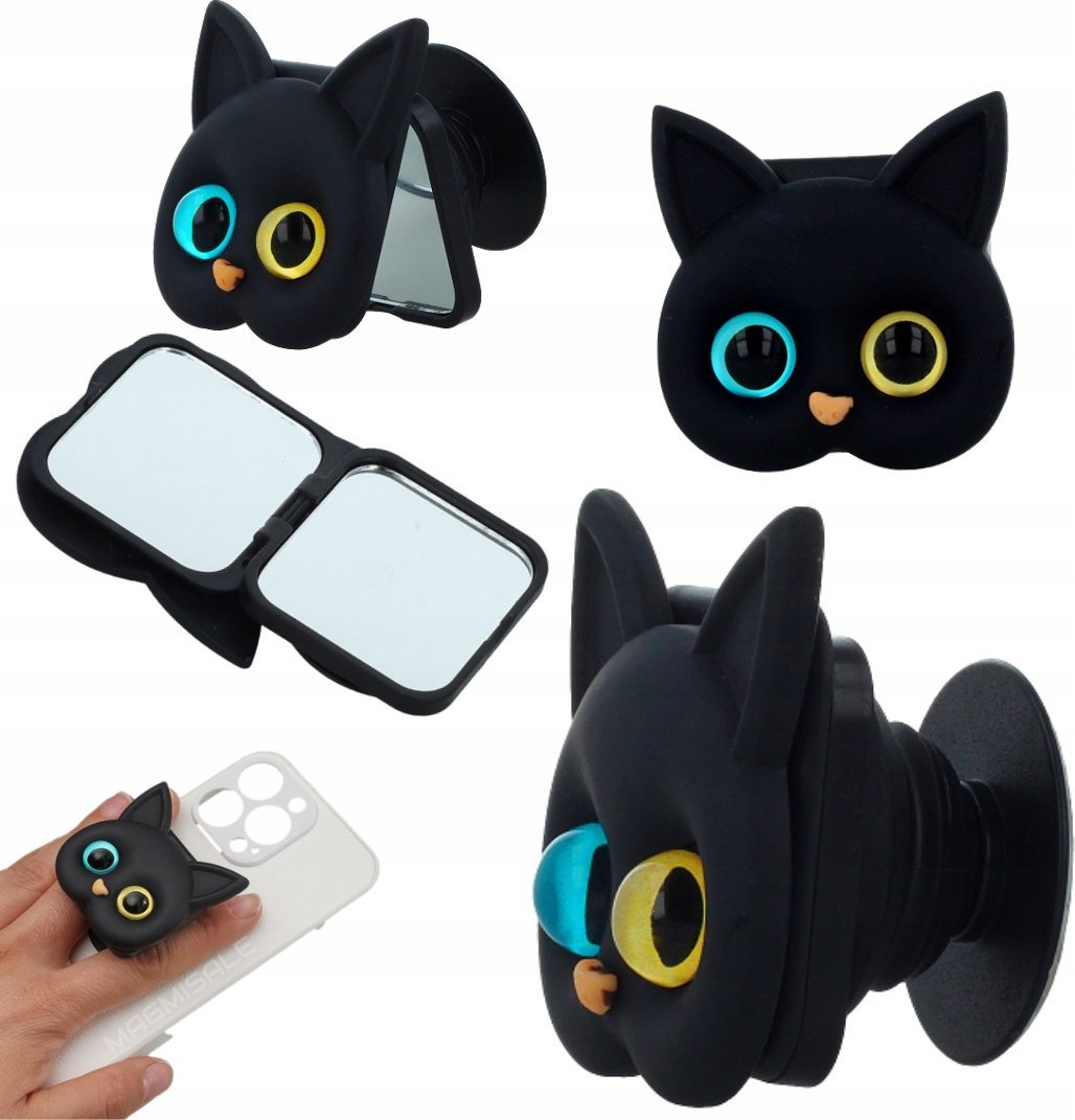 OEM UCHWYT KOT Z LUSTERKIEM BLACK / CZARNY