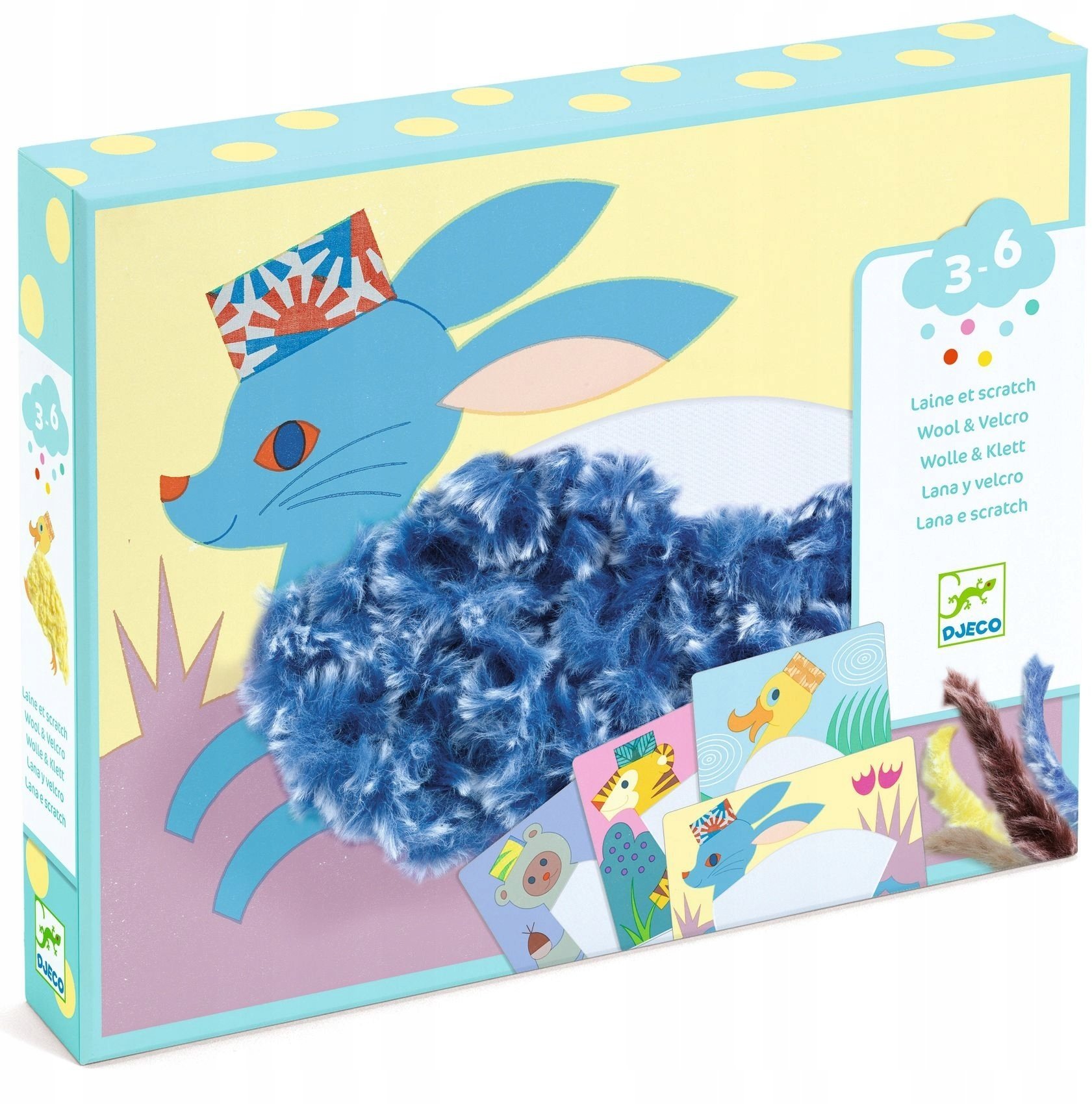 Djeco Kolaże z wełną i Velcro® - Z czapkami