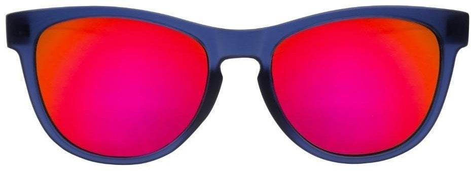 Okulary niebieskie lustrzane soczewki + etui 24m+