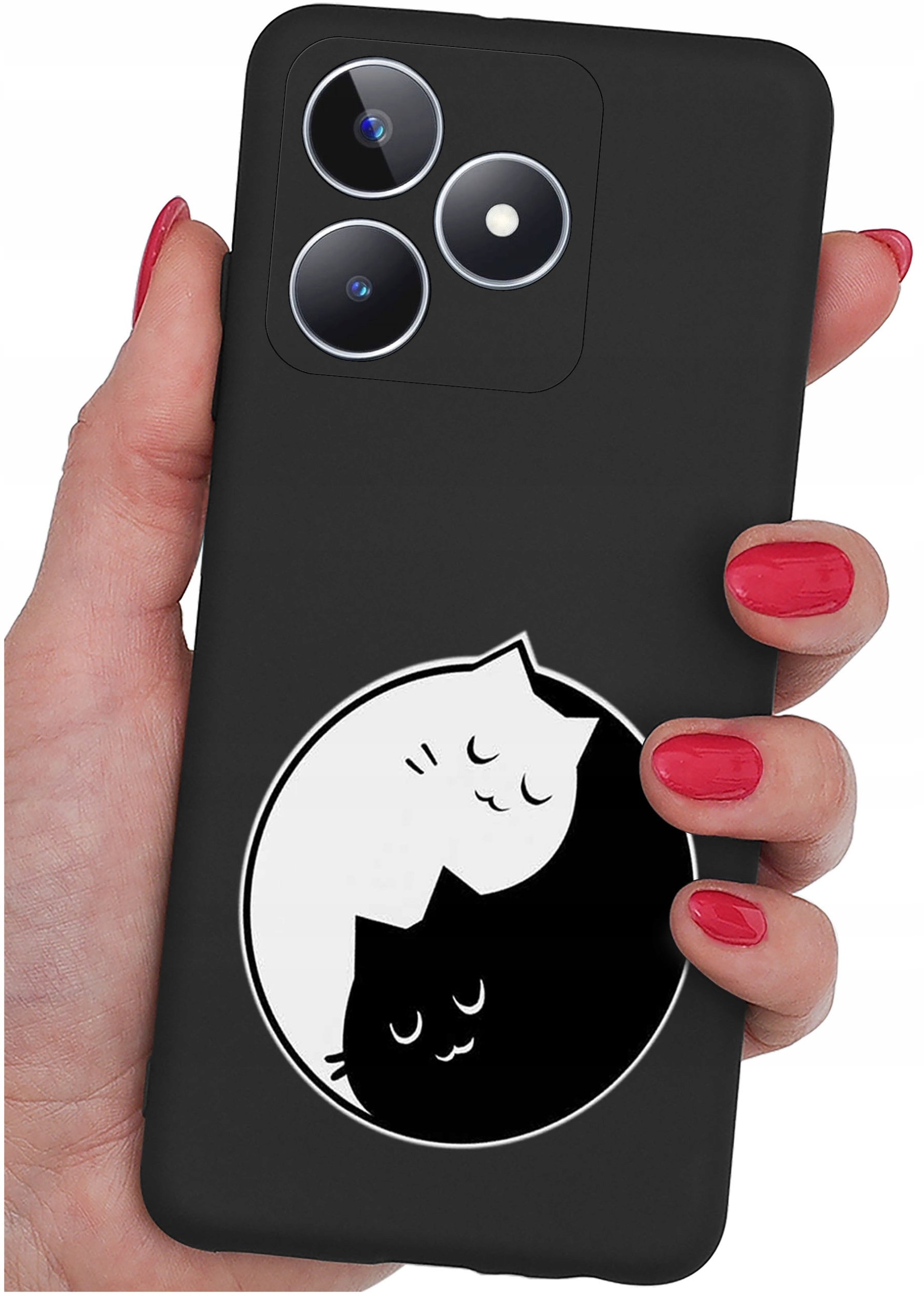 krainaGSM ETUI do Realme C51| C53 WZORY SILIKONOWE MATT CASE + SZKŁO 9H