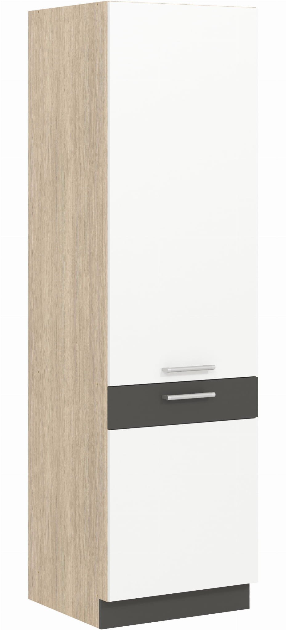 Szafka dolna kuchenna regał słupek MODENA MD22/D60C biały połysk / grafit