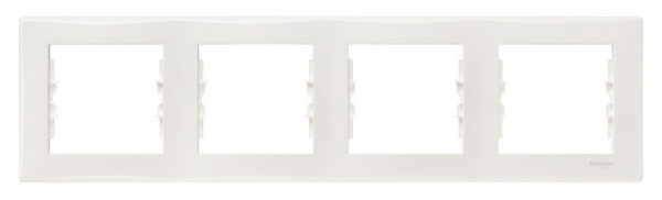 Schneider Electric Ramka poczwórna Sedna pozioma kremowa SDN5800723