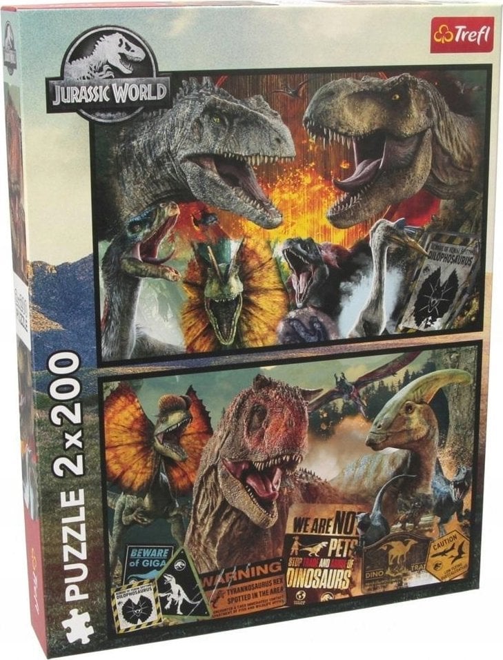 Trefl Puzzle Jurassic World Prehistoryczny świat 2x200 elementów