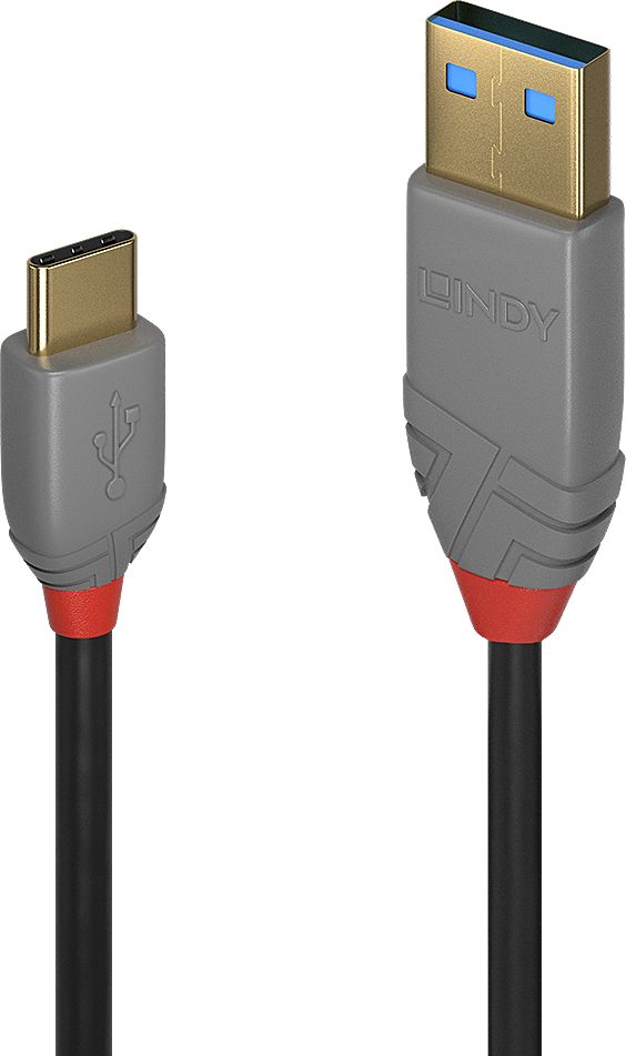 Kabel USB Lindy USB-A - USB-A 0.5 m Czarny (36885)