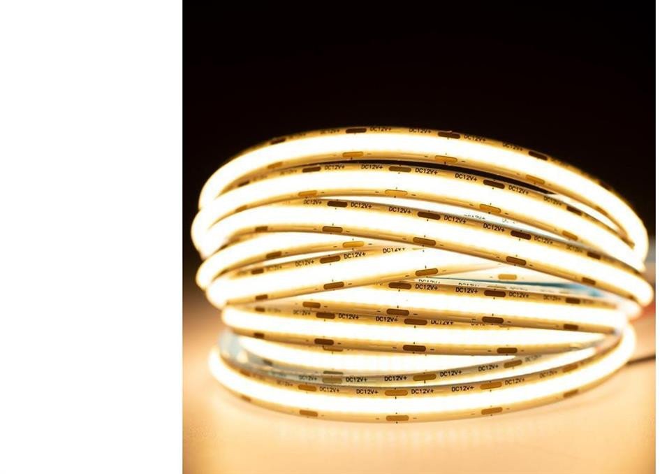 Taśma LED Pasek COB 12V 50W 1920LED NEON IP65 Ciepła 8mm 5m