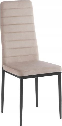 kontrast Krzesło tapicerowane nowoczesne do jadalni salonu welurowe Mark8 taupe