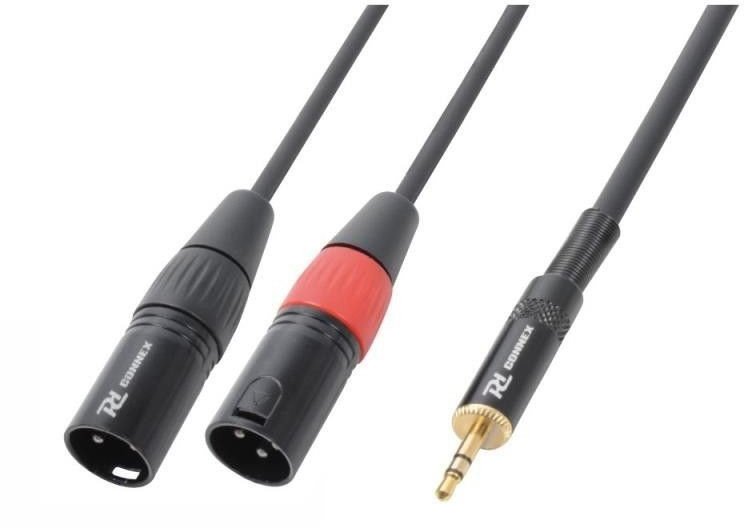 Kabel 2x XLR męski - mini Jack (3,5mm) Stereo 1,5m one size