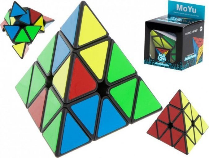Gra logiczna Kostka łamigłówka PYRAMINX Black MoYu