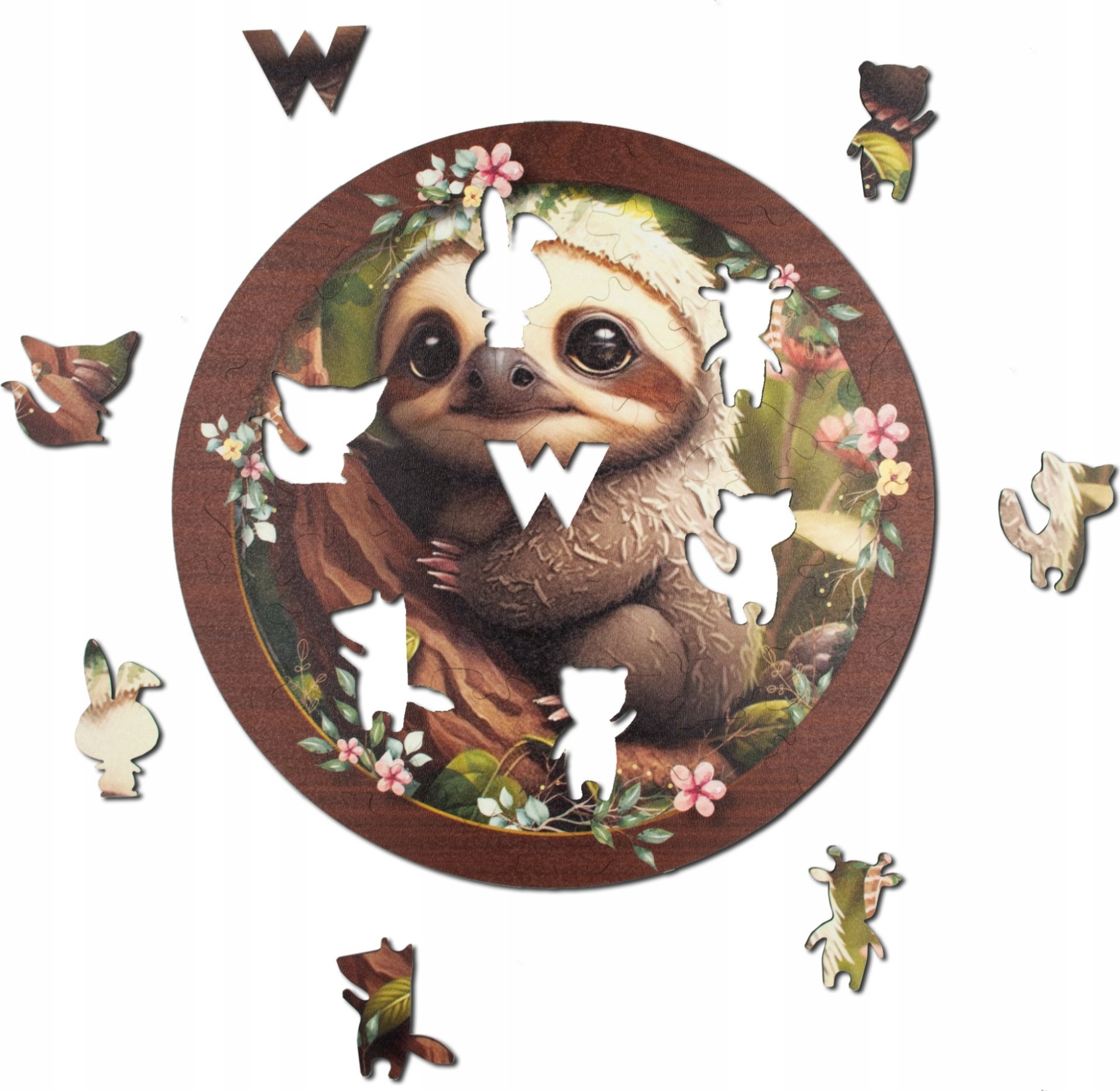 WOOD YOU DO Puzzle drewniane Leniwiec | Sloth | 40 elementów | XL