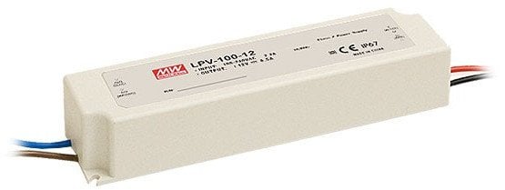 Impulsinis maitinimo šaltinis LED 24V 100W 4.2A, IP67, MEAN WELL LPV-100-24