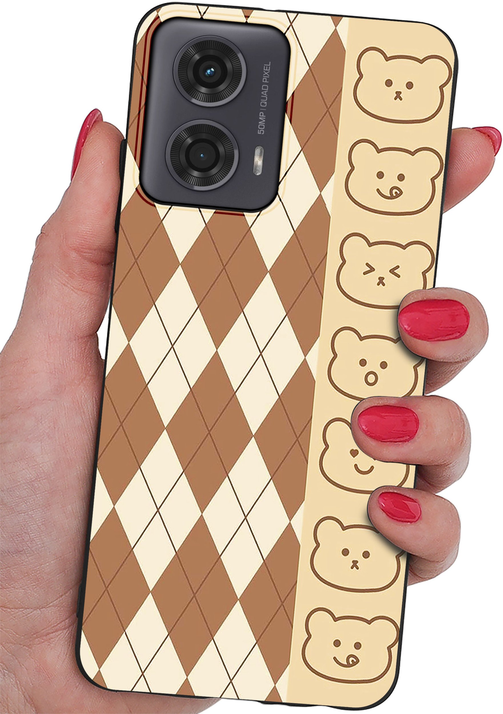 Etui do Motorola Moto G24 |G24 POWER |G04 |E14 WZORY |SILIKONOWE MATT SZKŁO